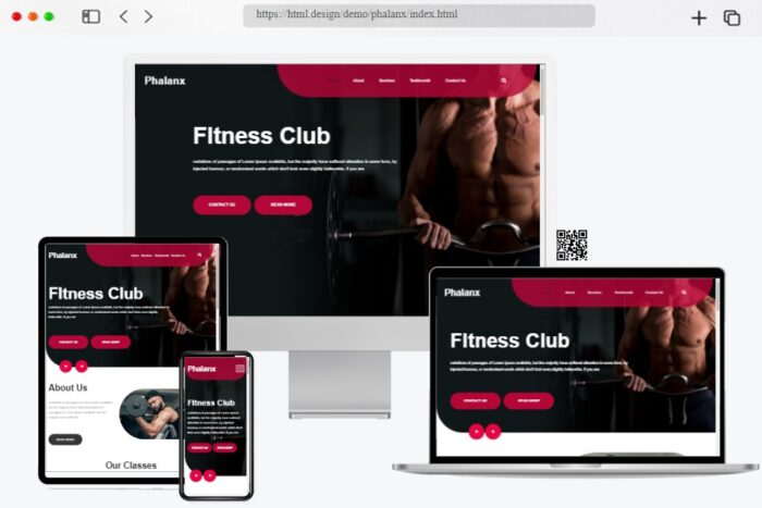 Phalanx Fitness HTML Template