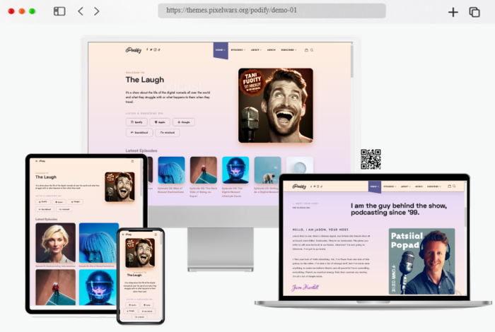 podify podcast wordpress theme