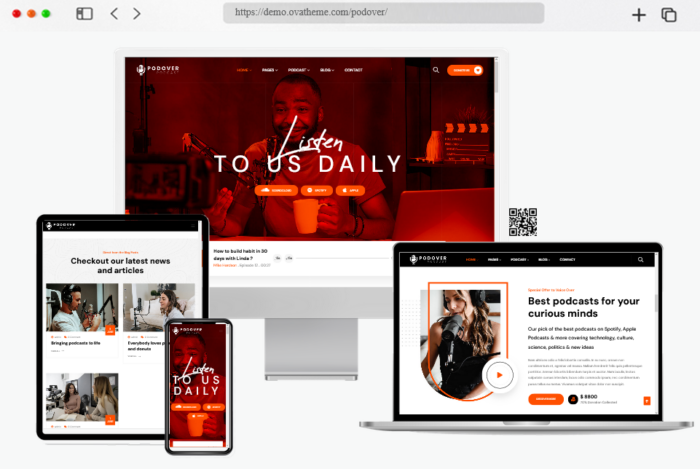 podover podcast wordpress theme