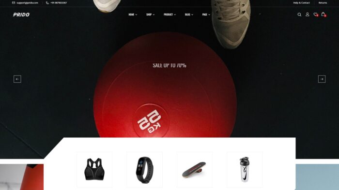 prido sport store woocommerce theme