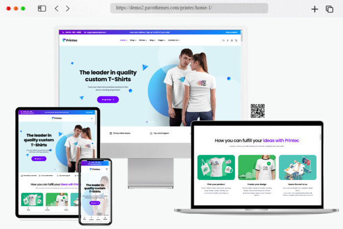 printec printing company woocommerce wordpress theme