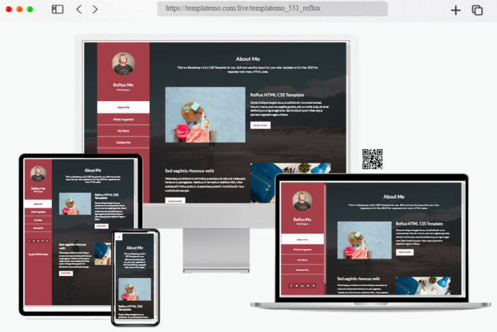 reflux one page scrolling template