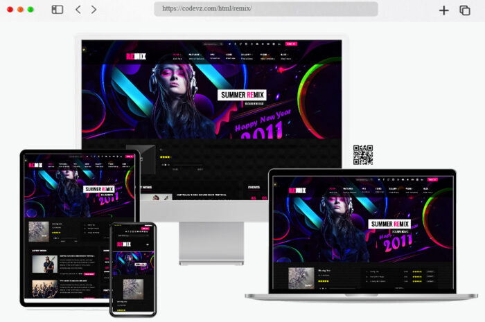 remix html music template