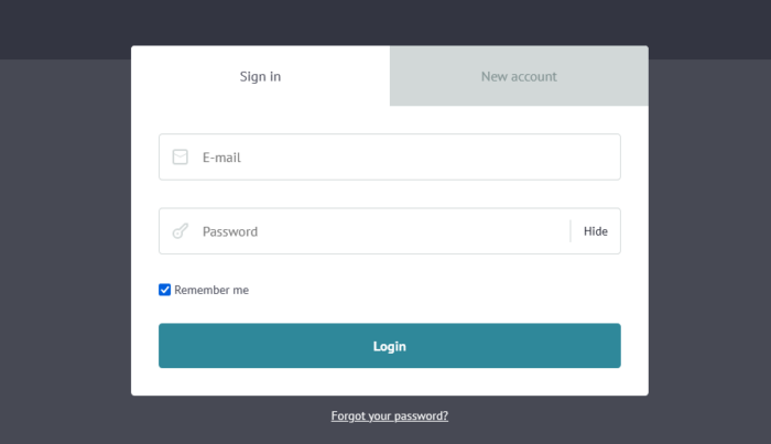 responsive login signup modal window