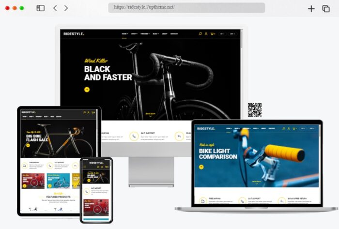ridestylebike sport store woocommerce theme