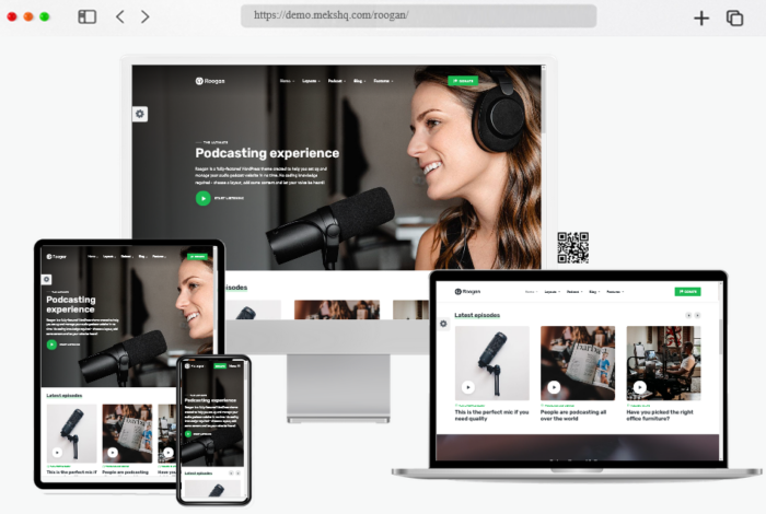 roogan wordpress podcast theme