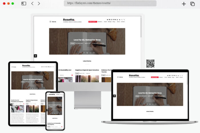 rosetta minimalist wordpress blog theme