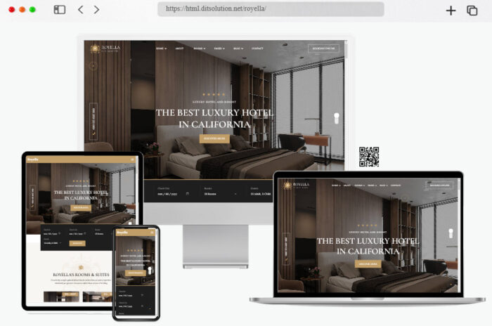 royella resort hotel boking html template