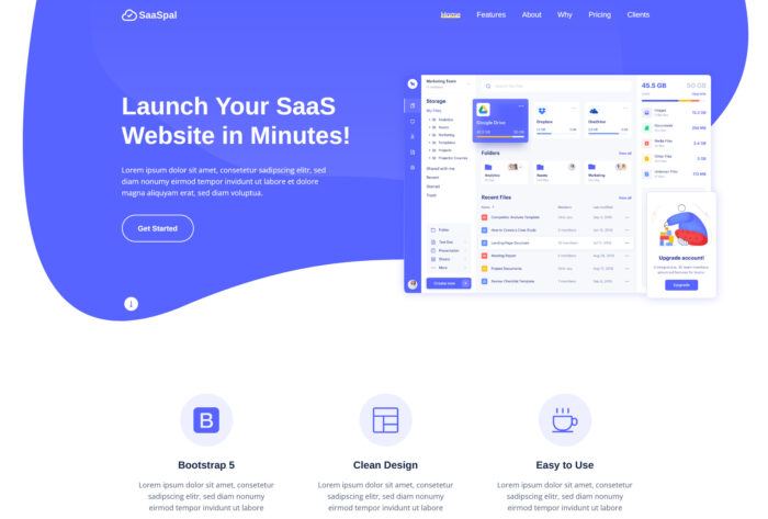 saaspal webapp html template