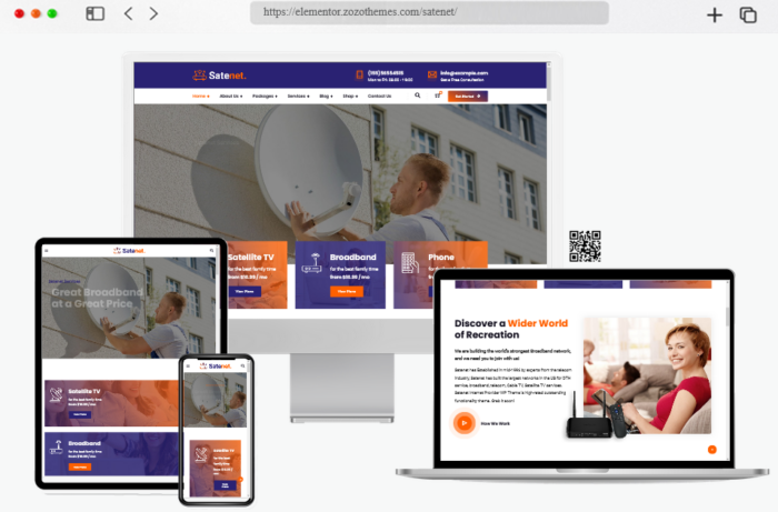 satenet broadband internet wordpress theme