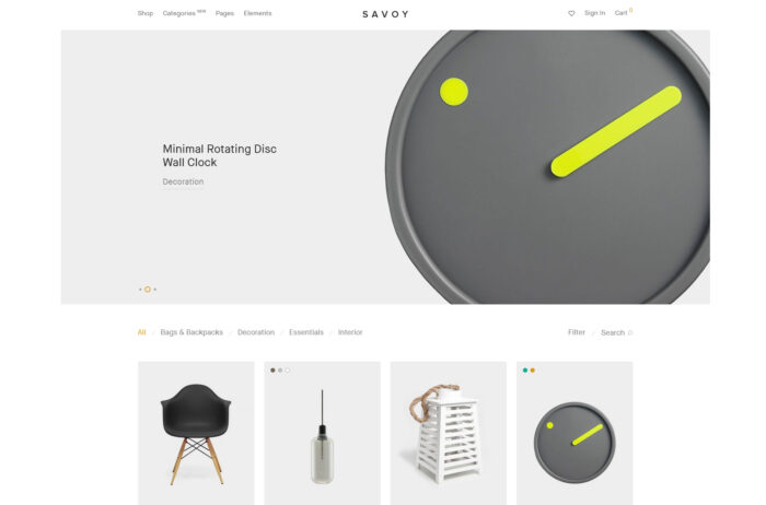 savoy minimalist ajax woocommerce theme