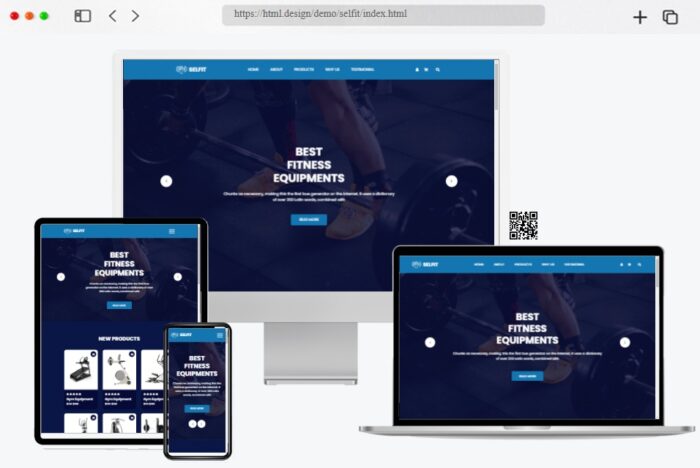 Selfit Fitness Equipment HTML Template