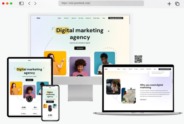 selo marketing agency landing page wordpress theme