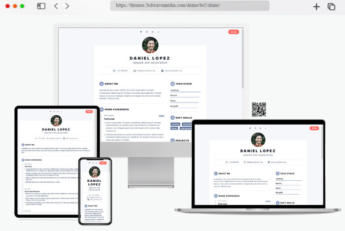 shine free personal resume template