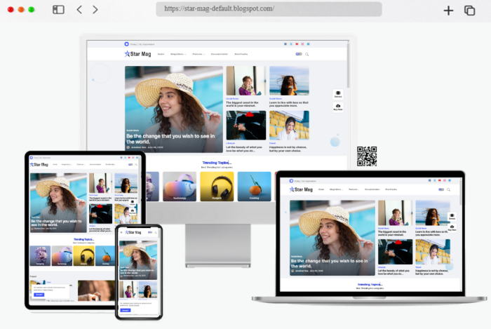 starmag clean style blogger template