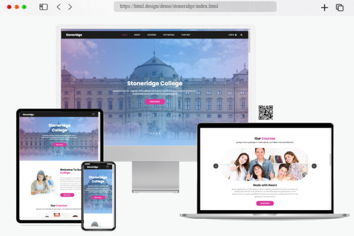 stoneridge school college website template