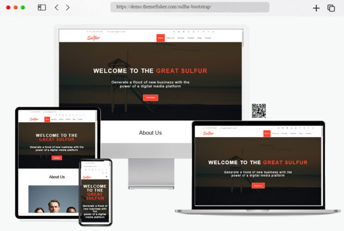 sulfur html bootstrap