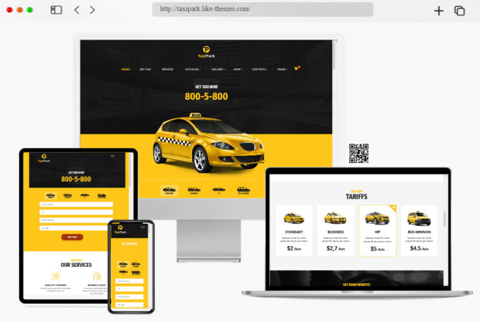 taxipark taxi cab service company wordpress theme