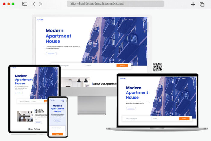 teaser free download house html template