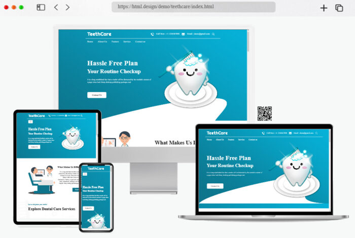 teethcare doctor website template