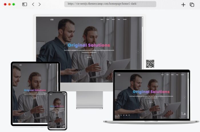 vie react portfolio agency template