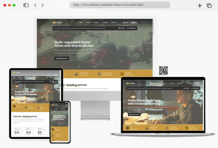 wave finance investment html template