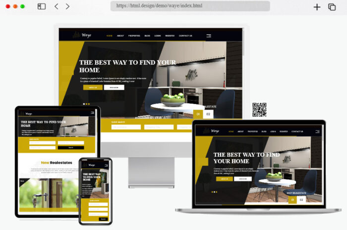 waye html real estate website template