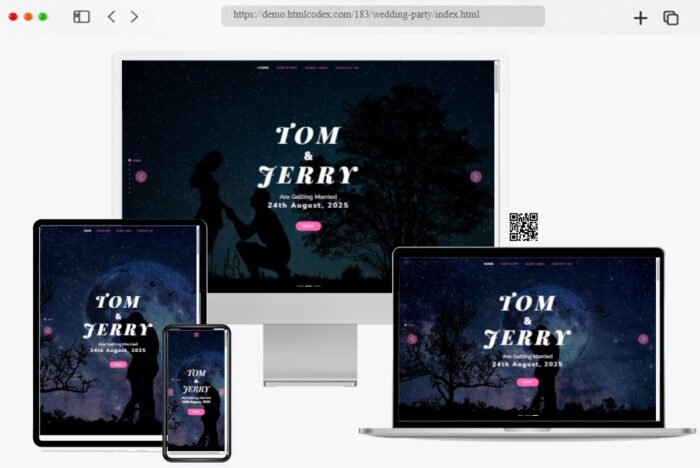 wedding party html template