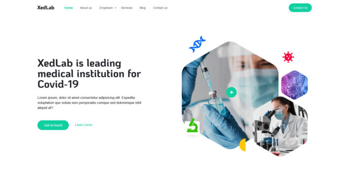 xedlab medical website template free download