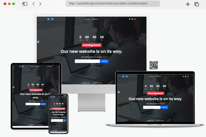 zoon coming soon html template