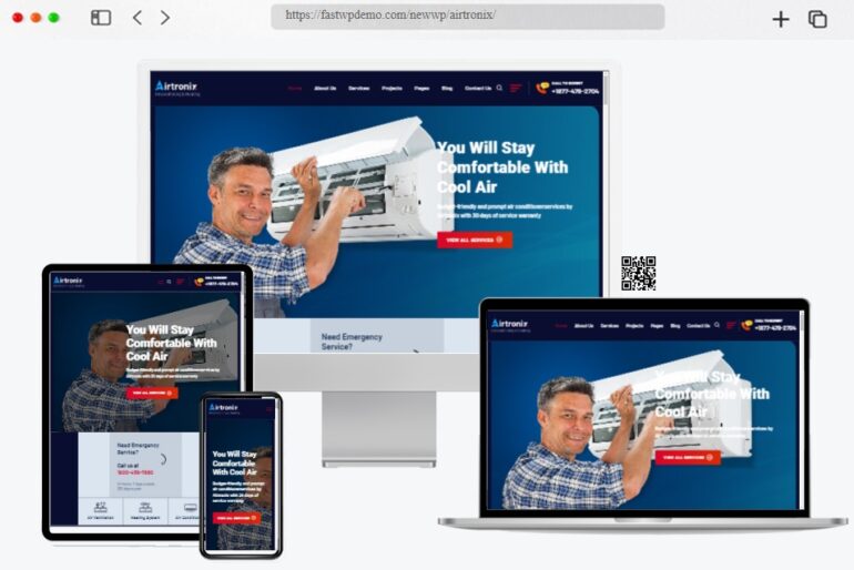 Airtronix Plumber HVAC WP Theme