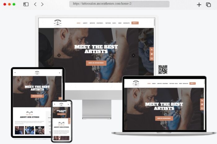 Ancora Tattoo Salon Theme