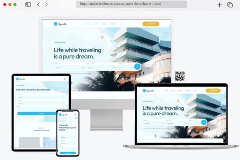 Aquarelle Hotel Template
