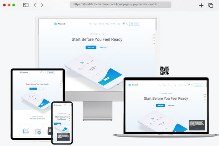 Atomlab App Startup Landing Page WordPress Theme