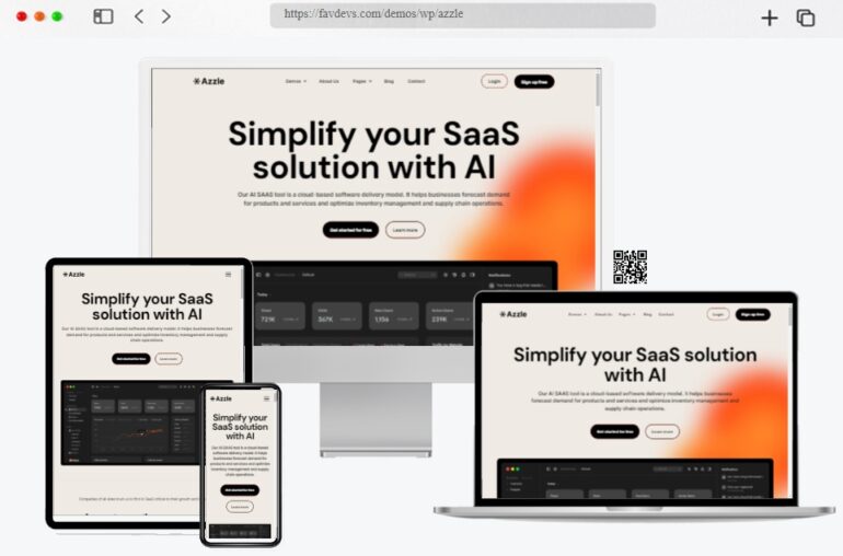 Azzle Tech Startup Elementor WordPress Theme