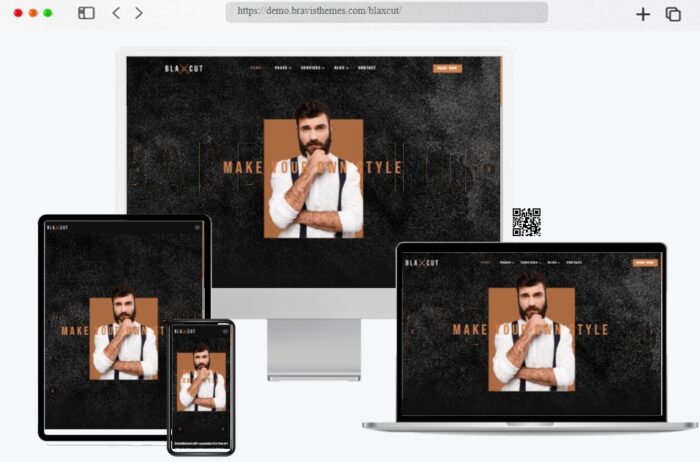 blaxcut barbershop hair salon wordpress theme