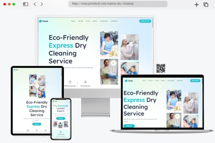 Clena Laundry Service Dry Theme