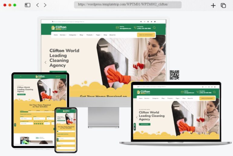 Clifton Cleaning Service Agency WordPress Theme