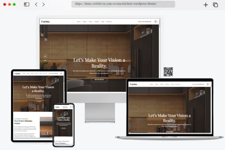 Cocina Kitchen Interior Design WordPress Theme