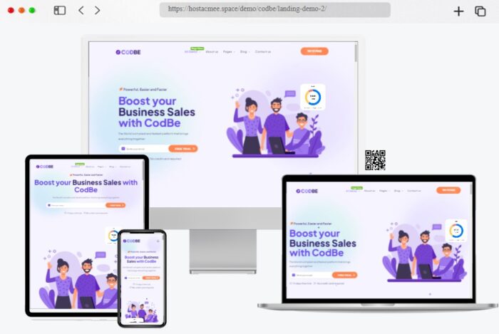 CodBe Software Landing WordPress Theme