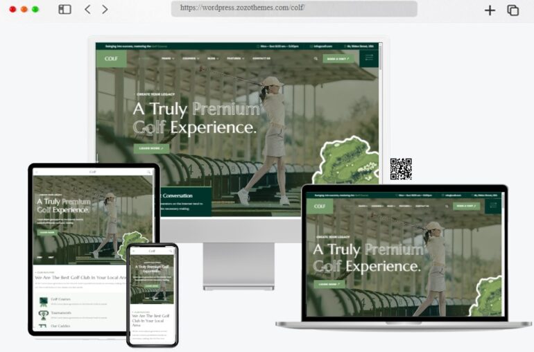 Colf Golf Course Club WordPress Theme