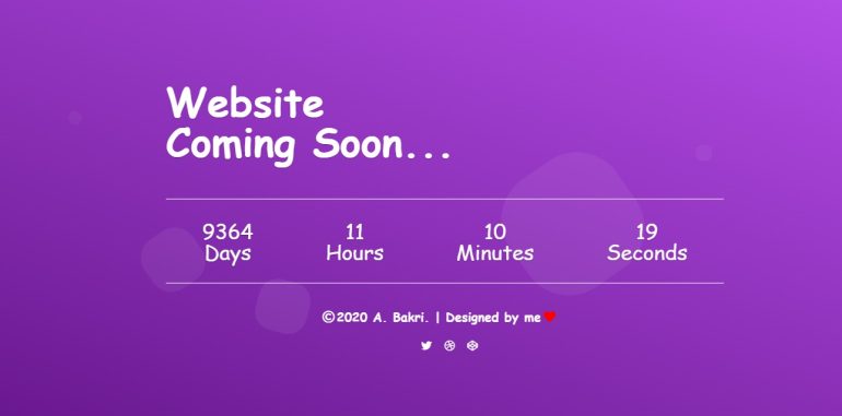 Coming soon web page designs
