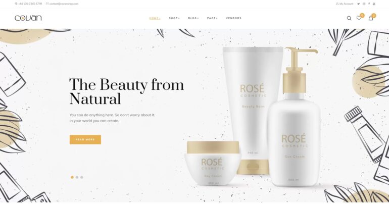 Covan Cosmetics WooCommerce WordPress Theme