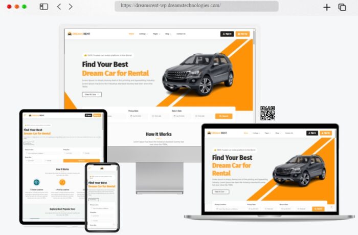 Dreams Rent Car Rental BookingTheme