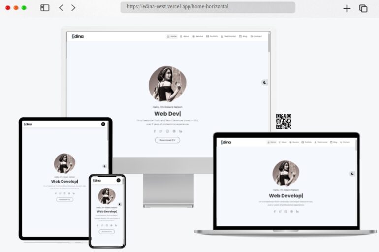 Edina Personal Portfolio React NextJs