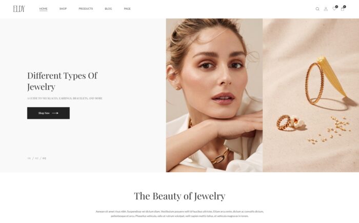 eldy jewelry store woocommerce theme