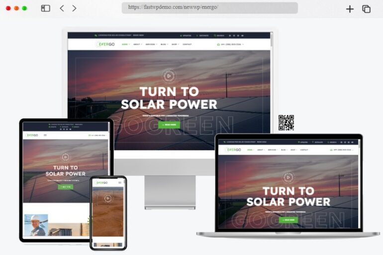Energo Wind Renewable Energy WordPress Theme