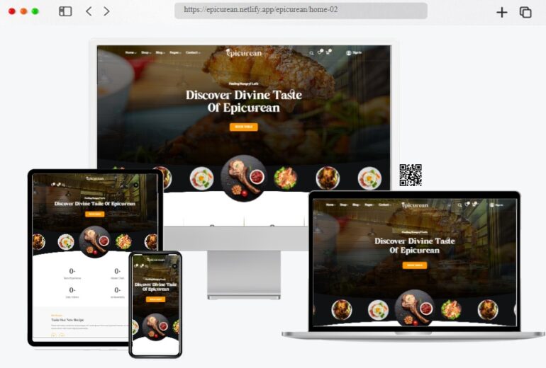 Epicurean Food Restaurant Html Template