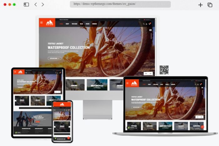 gaion sport accessories shop wordpress theme