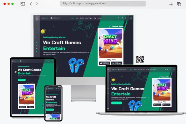 Gamestorm Gaming Studio WordPress Theme